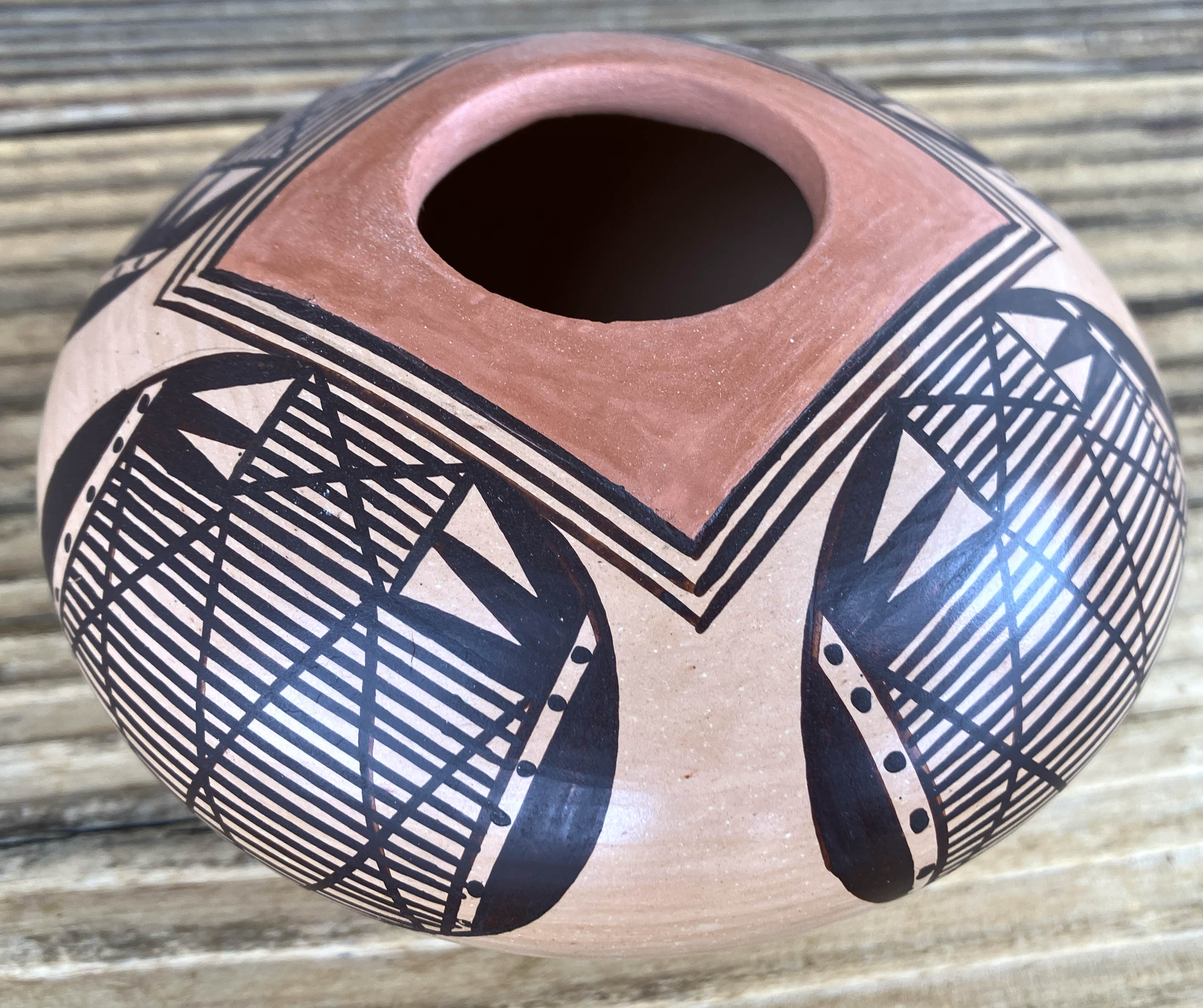 Carla Nampeyo Hopi Pottery| Hopi Migration Pattern Pot | Penfield Gallery of Indian Arts | Albuquerque, New Mexico